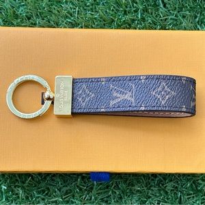 Louis Vuitton Monogrammed Dragonne Key Holder (M65221)